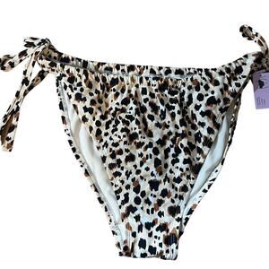 Wild Fable Women's Animal Print Side-Tie High Leg Bikini Bottom - Size XXS - NWT